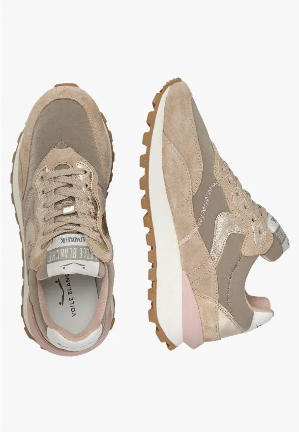 Voile Blanche - Qwark Sneaker in Beige/Pink