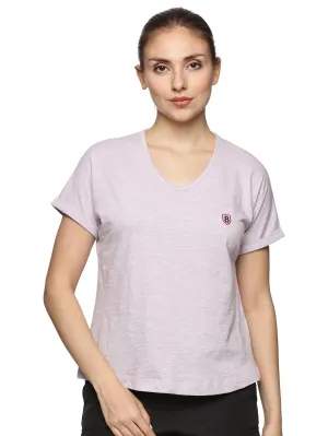 Women 100% organic cotton mega sleeve top (Lilac)