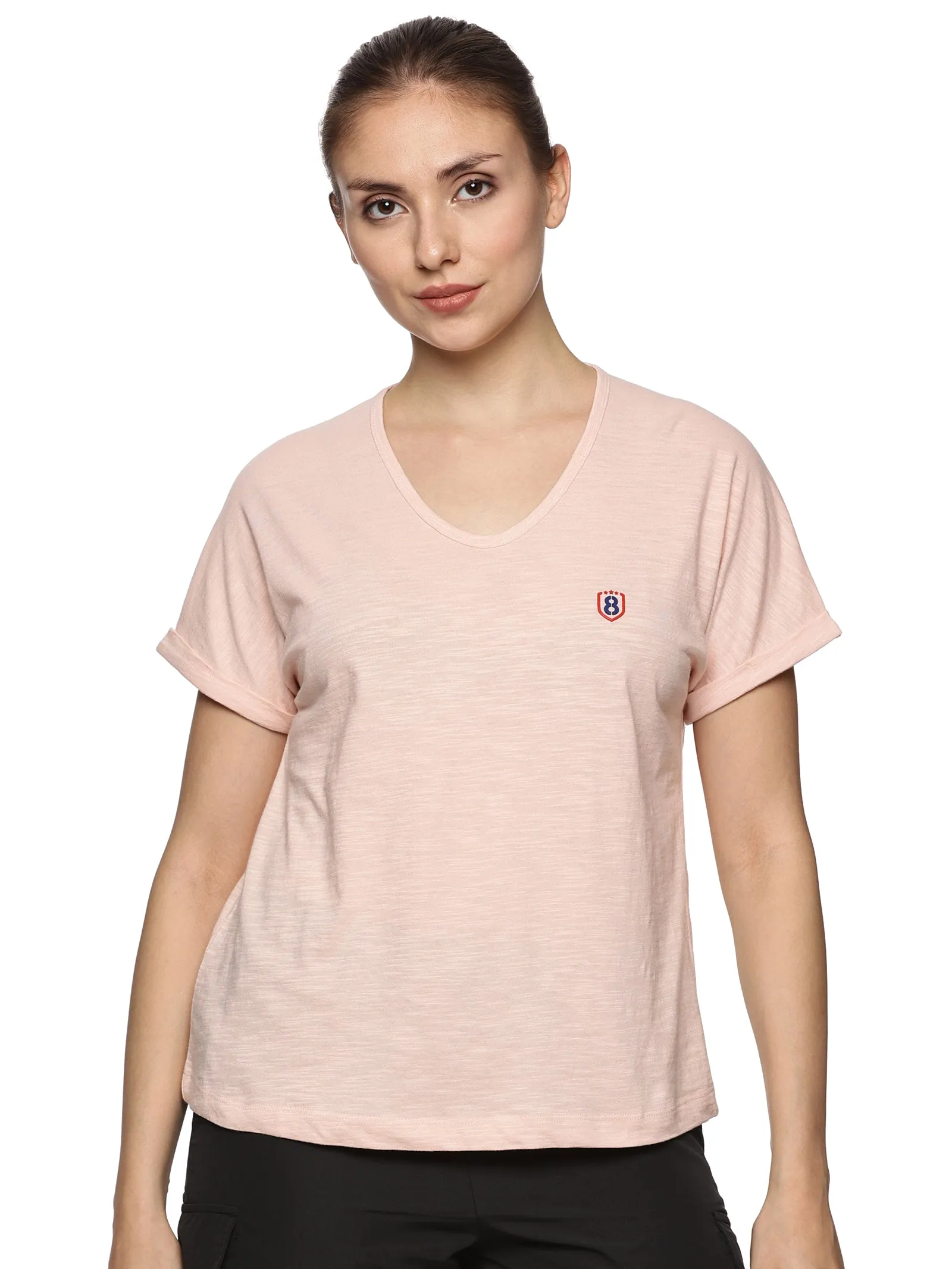 Women 100% organic cotton mega sleeve Top (White)