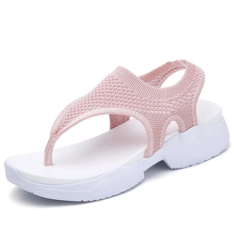 Women's cute simple pretty leisure slip-on flip flop sandals