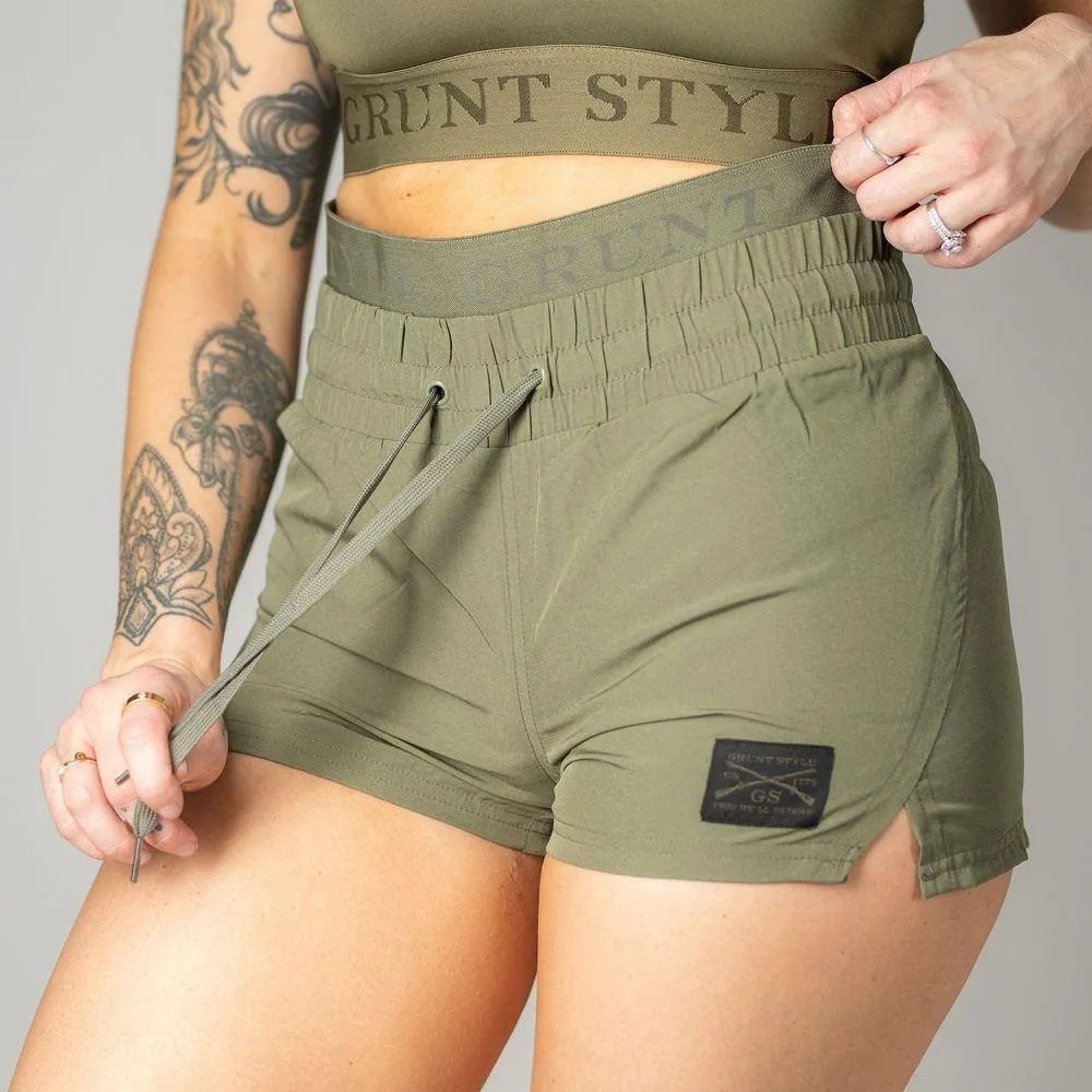 Women's Hybrid Short - Olive