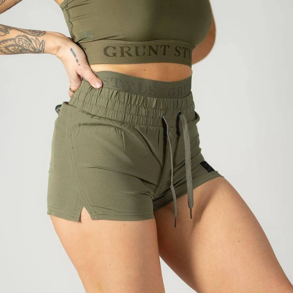 Women's Hybrid Short - Olive