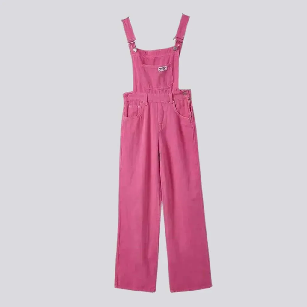 Women's y2k wide denim dungaree