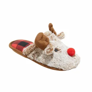 WONDERSHOP - KIDS -  Holiday Red Nose Rudolf Scuff Slippers